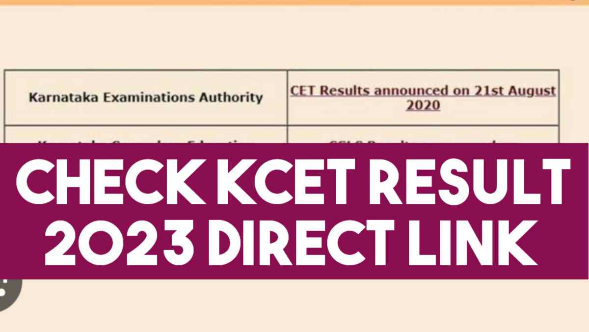 kcet result 2023