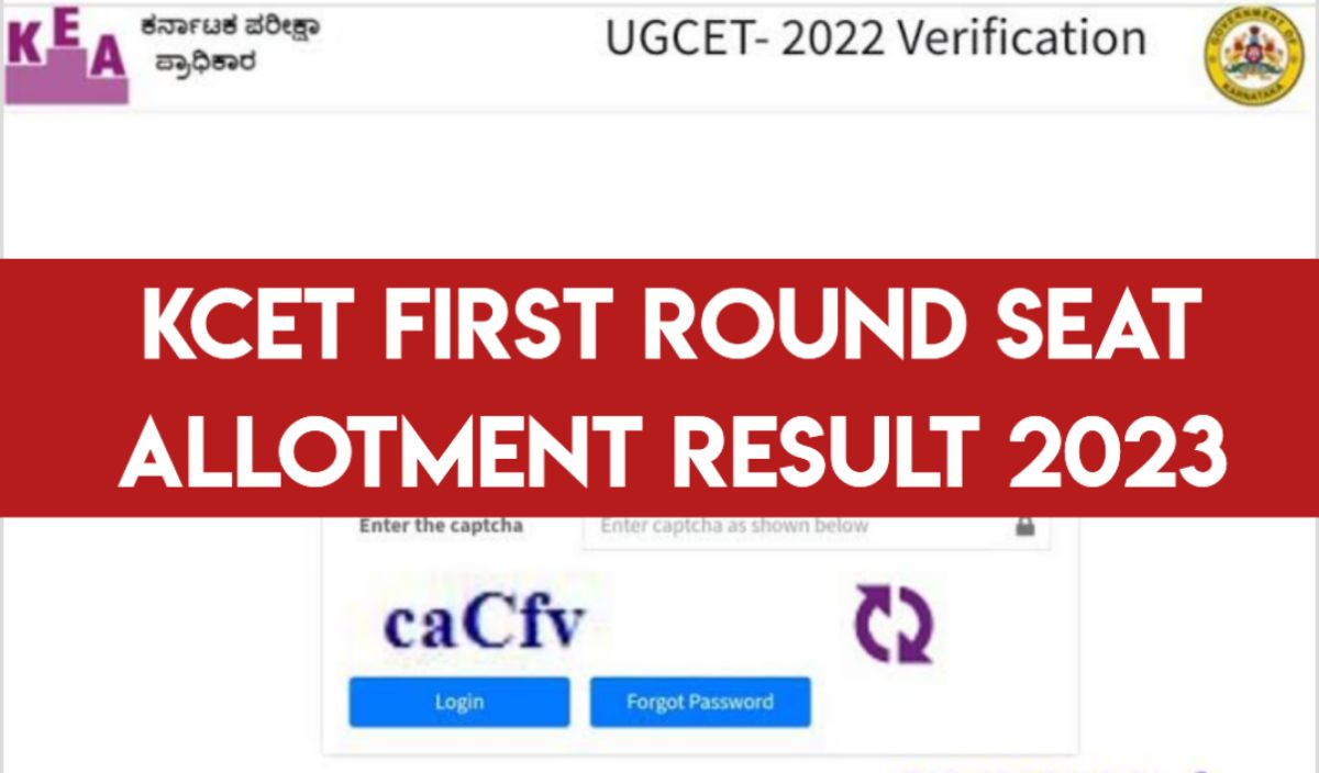 kcet first round seat allotment result